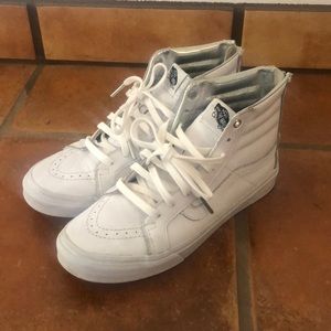 Vans Sk8 CLEAN white sneakers